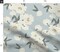 Cream Peonies Light Blue Flowers Floral Garden Botanical Green Handdrawn Cottagecore Custom Printed Fabric by Spoonflower Various Fabrics by the Yard or Fat Quarter